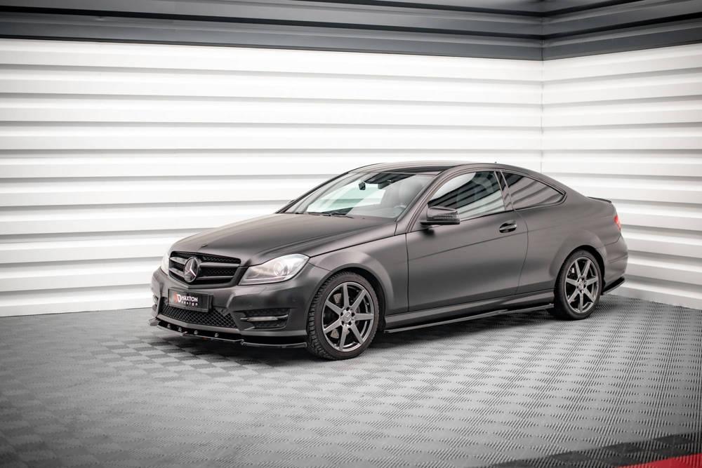 Seitenschweller Erweiterung für Mercedes C-Klasse Coupe C204 AMG-Line von Maxton Design