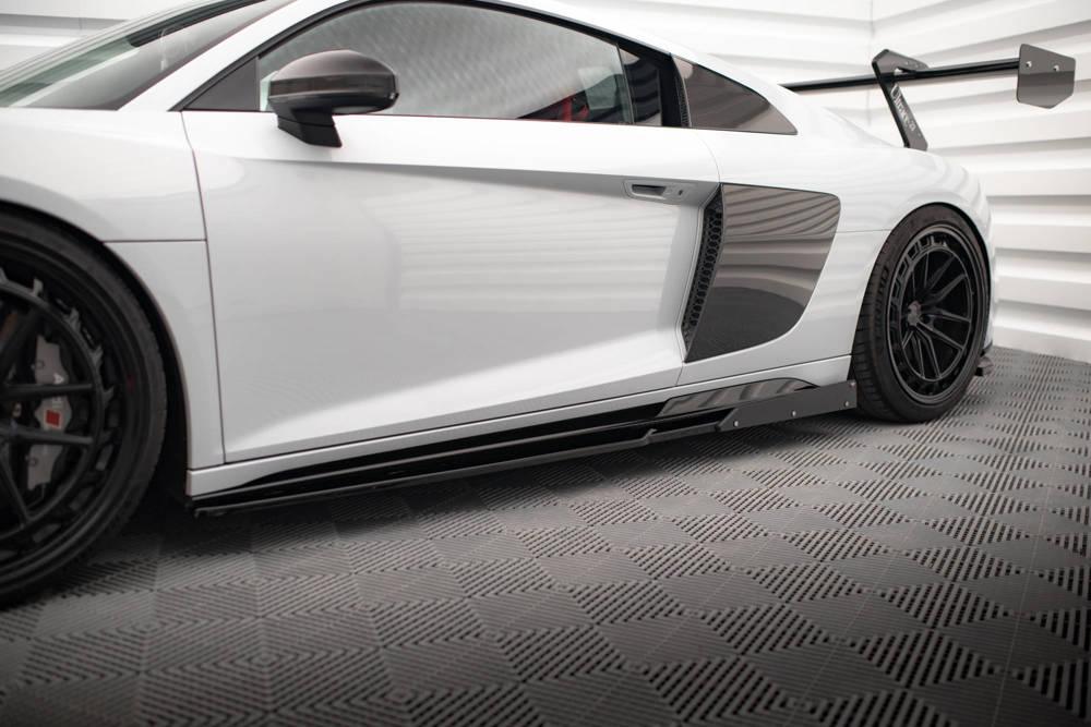 Seitenschweller Erweiterung V.2 mit Flaps für Audi R8 MK2 Facelift von Maxton Design