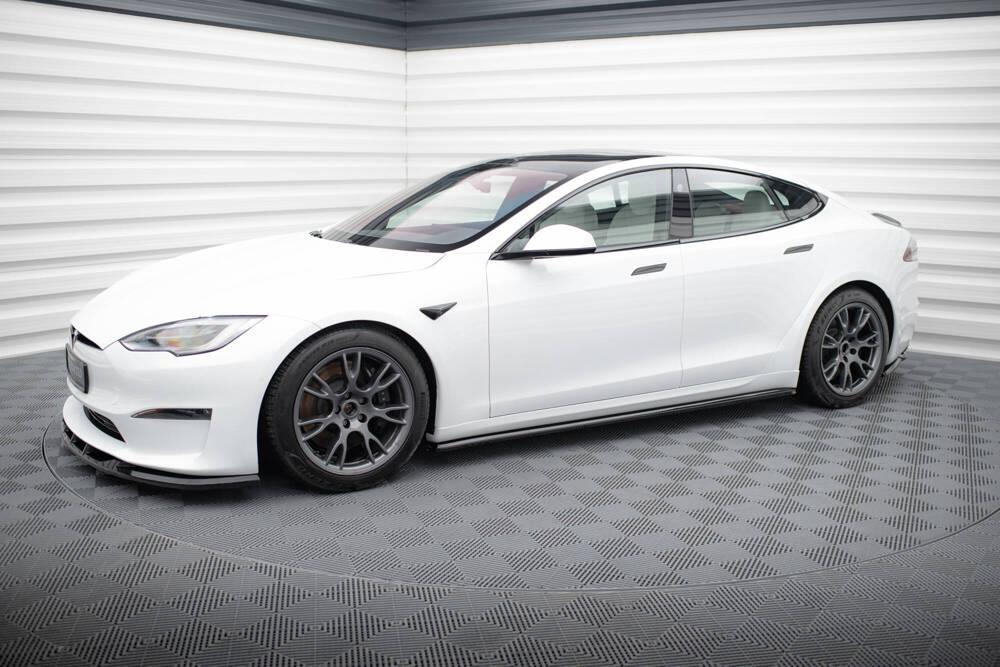 Seitenschweller Erweiterung V.2 für Tesla Model S Plaid Facelift von Maxton Design