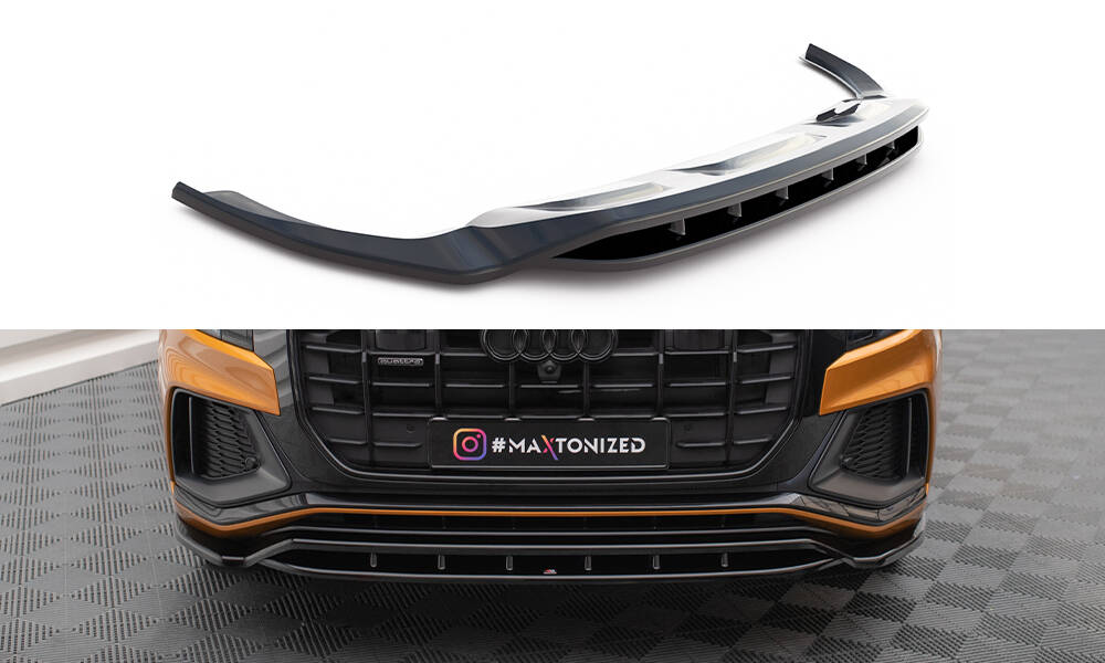 Front Lippe / Front Splitter / Frontansatz für Audi Q8 S-Line 4M von Maxton Design