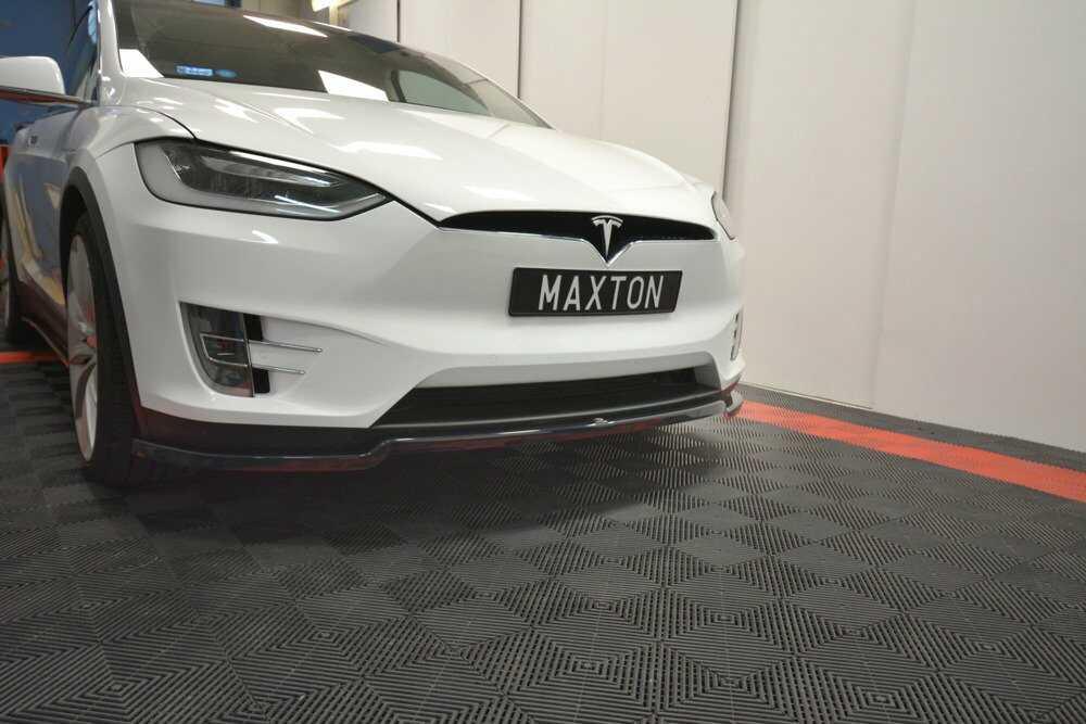 Front Diffusor / Front Splitter / Cup Schwert / Frontansatz V.1 für Tesla Model X von Maxton Design