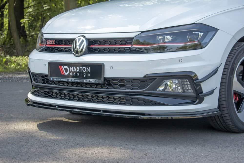 Front Diffusor / Front Splitter / Cup Schwert / Frontansatz V.1 für VW Polo GTI AW von Maxton Design