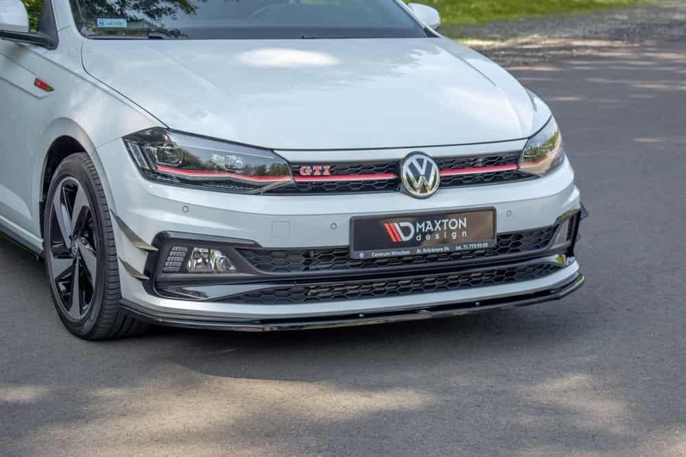 Front Diffusor / Front Splitter / Cup Schwert / Frontansatz V.1 für VW Polo GTI AW von Maxton Design