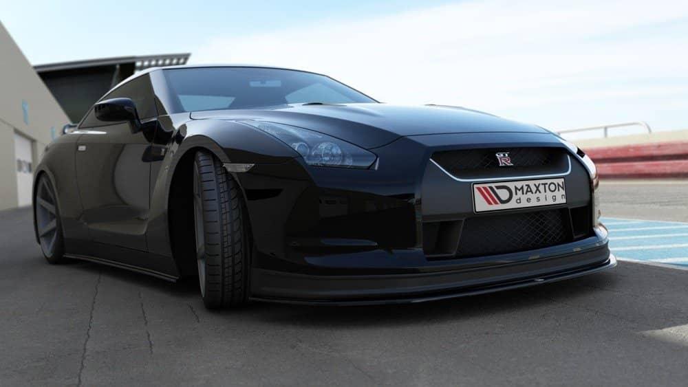 Front Diffusor / Front Splitter / Cup Schwert / Frontansatz für Nissan GT-R R35 Coupe von Maxton Design