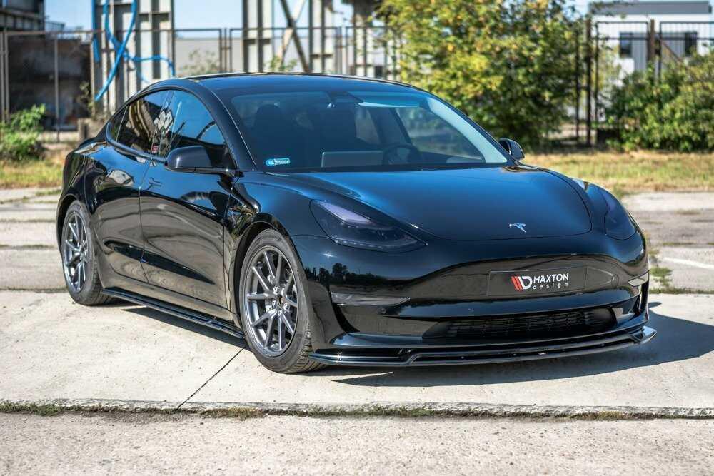 Front Diffusor / Front Splitter / Cup Schwert / Frontansatz V.2 für Tesla Model 3 von Maxton Design