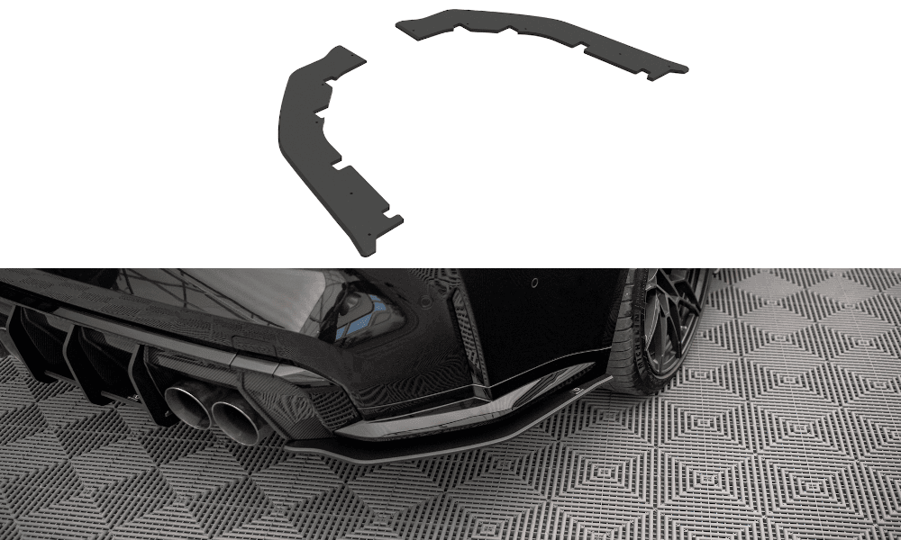 Seitliche Heck Diffusor Erweiterung Street Pro für BMW M4 G82 von Maxton Design