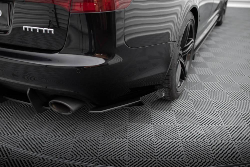 Seitliche Heck Diffusor Erweiterung Street Pro mit Flaps für Audi RS6 4F von Maxton Design