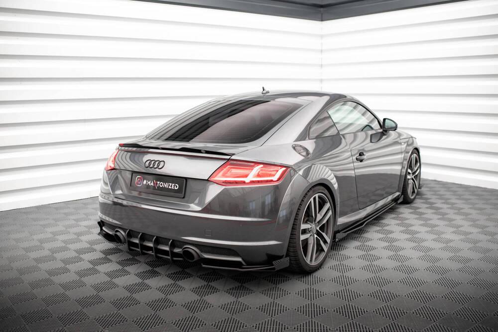 Seitliche Heck Diffusor Erweiterung Street Pro mit Flaps für Audi TT S-Line / TTS 8S von Maxton Design