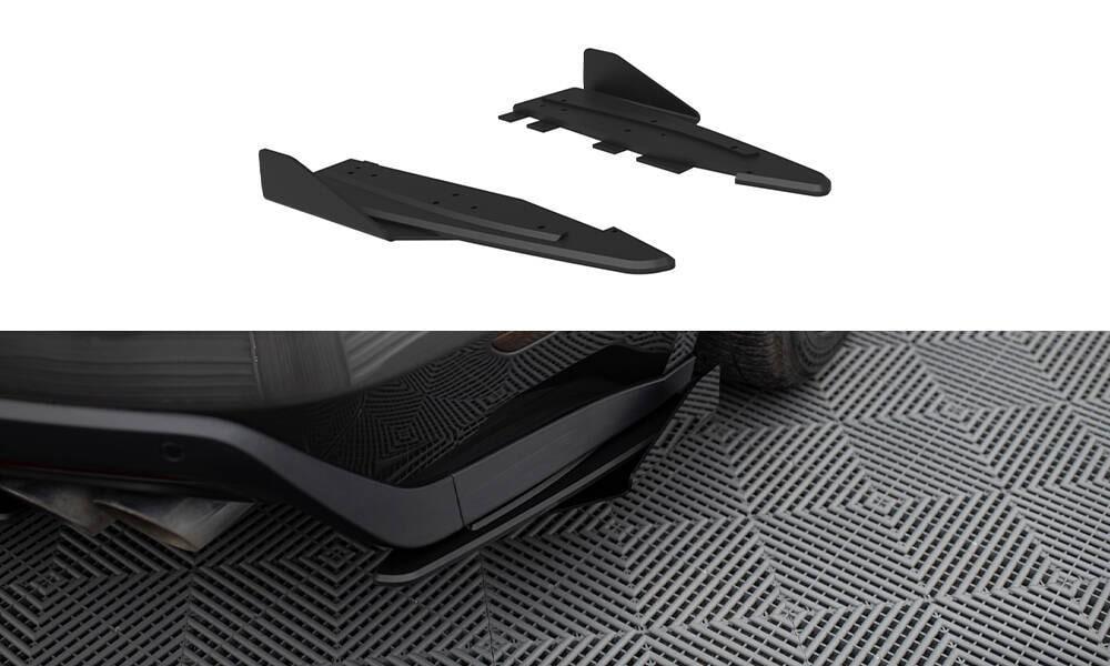 Seitliche Heck Diffusor Erweiterung Street Pro mit Flaps für Ford Mustang GT MK6 von Maxton Design