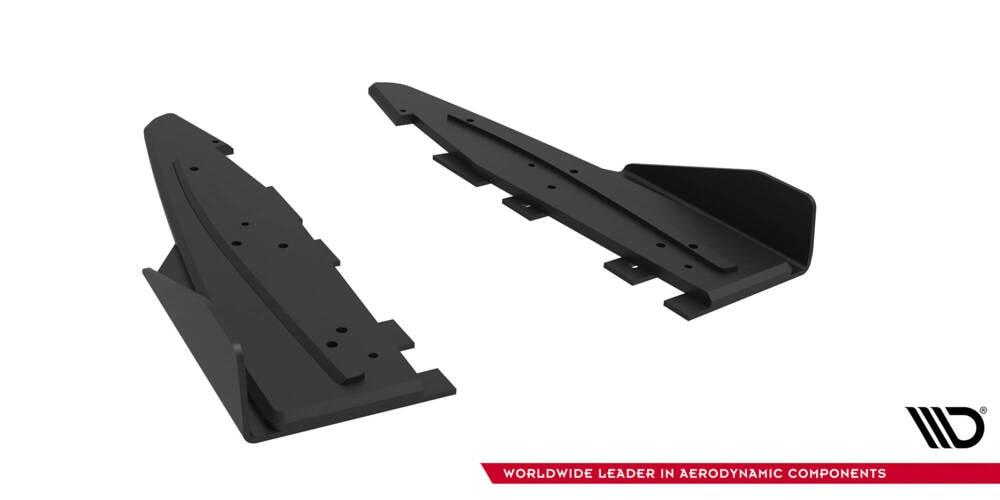 Seitliche Heck Diffusor Erweiterung Street Pro mit Flaps für Ford Mustang GT MK6 von Maxton Design