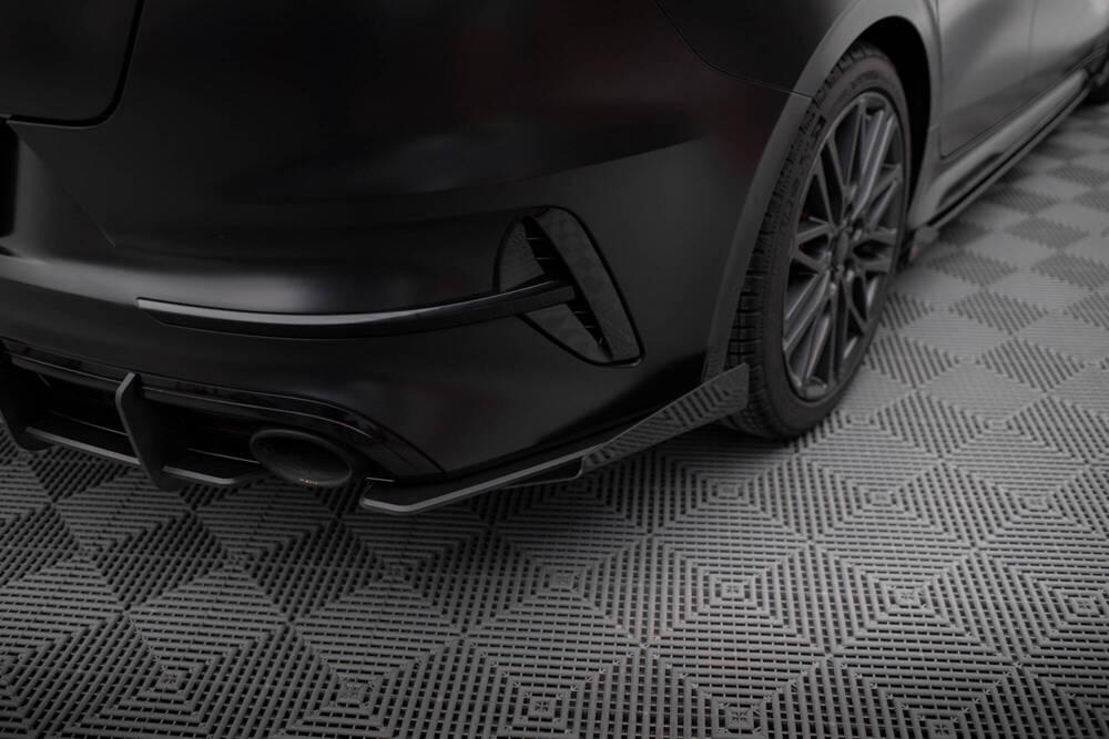 Seitliche Heck Diffusor Erweiterung Street Pro mit Flaps für Kia ProCeed GT (CD) Facelift von Maxton Design