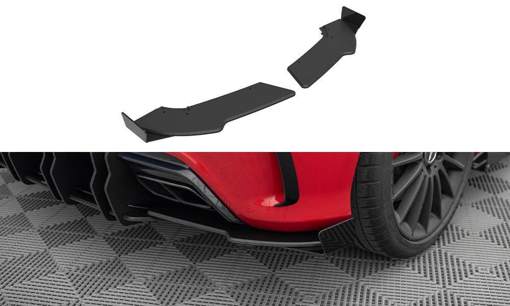 Seitliche Heck Diffusor Erweiterung Street Pro mit Flaps für Mercedes-Benz A45 AMG Aero W176 von Maxton Design