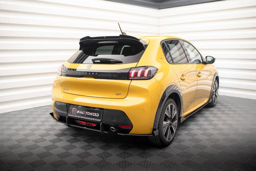 Seitliche Heck Diffusor Erweiterung Street Pro mit Flaps für Peugeot 208 GT MK2 von Maxton Design