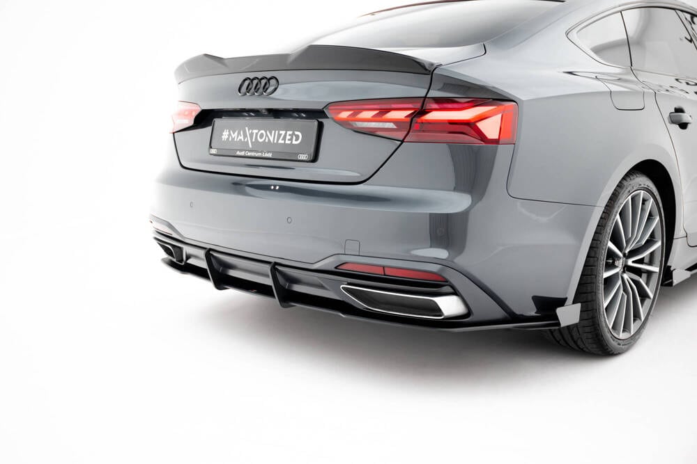 Zentraler Hinterer Splitter Street Pro mit Flaps für Audi A5 F5 Facelift von Maxton Design