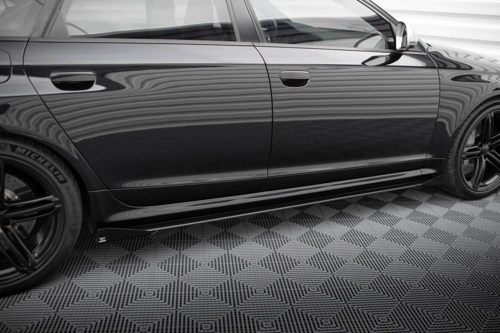 Seitenschweller Erweiterung Street Pro mit Flaps für Audi RS6 4F von Maxton Design