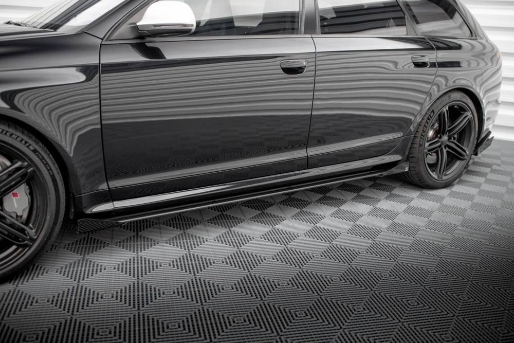 Seitenschweller Erweiterung Street Pro mit Flaps für Audi RS6 4F von Maxton Design