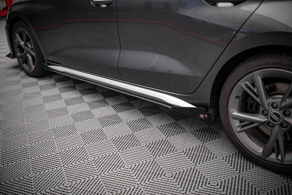 Seitenschweller Erweiterung + Flaps für Audi S3 / A3 S-Line 8Y von Maxton Design