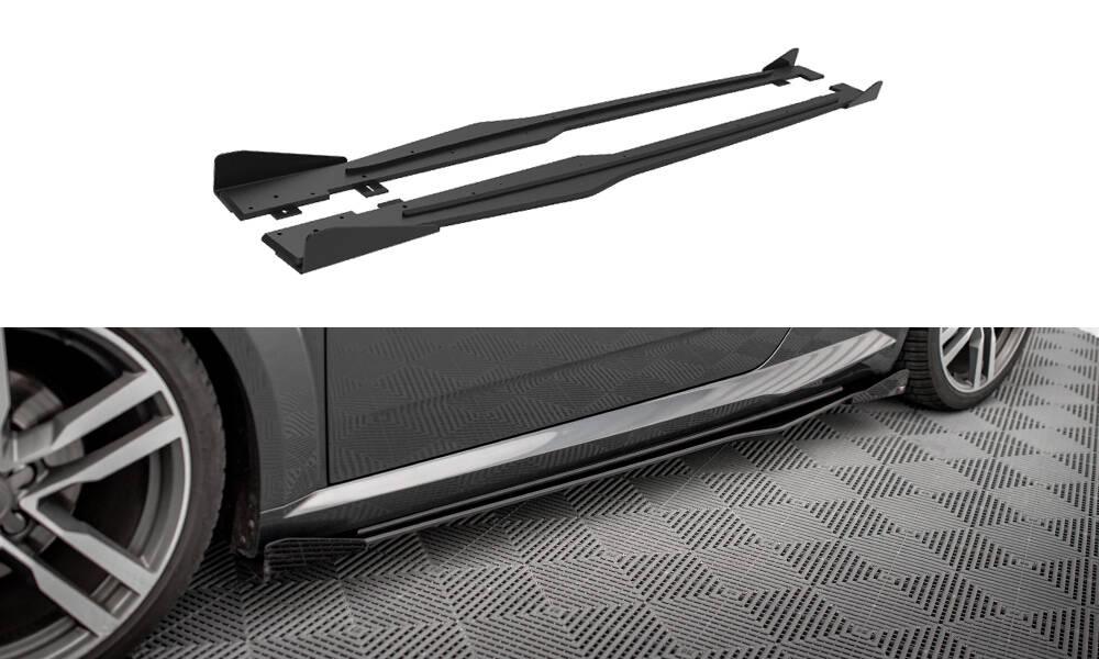 Seitenschweller Erweiterung Street Pro mit Flaps für Audi TT S-Line / TTS 8S von Maxton Design