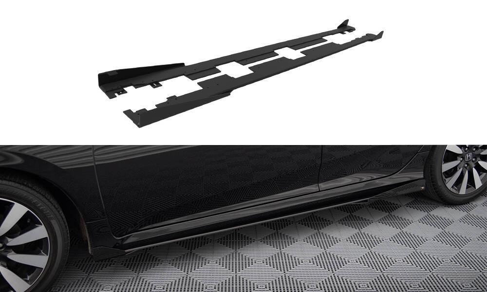 Seitenschweller Erweiterung Street Pro mit Flaps für Honda Civic X von Maxton Design