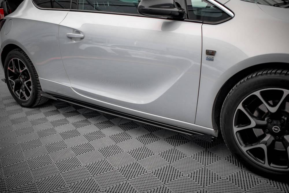 Seitenschweller Erweiterung Street Pro mit Flaps für Opel Astra J GTC OPC-Line von Maxton Design