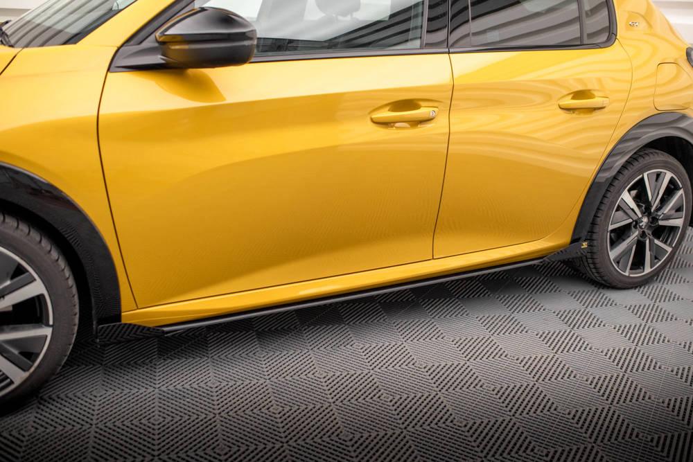 Seitenschweller Erweiterung Street Pro mit Flaps für Peugeot 208 GT MK2 von Maxton Design