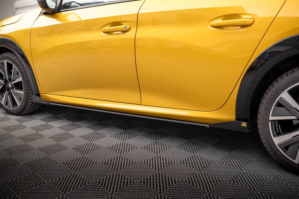 Seitenschweller Erweiterung Street Pro mit Flaps für Peugeot 208 GT MK2 von Maxton Design