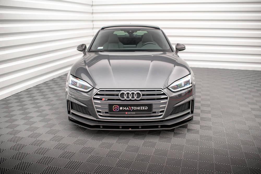 Front Lippe / Front Splitter / Frontansatz Street Pro für Audi A5 S-Line / S5 Coupe / Sportback F5 von Maxton Design