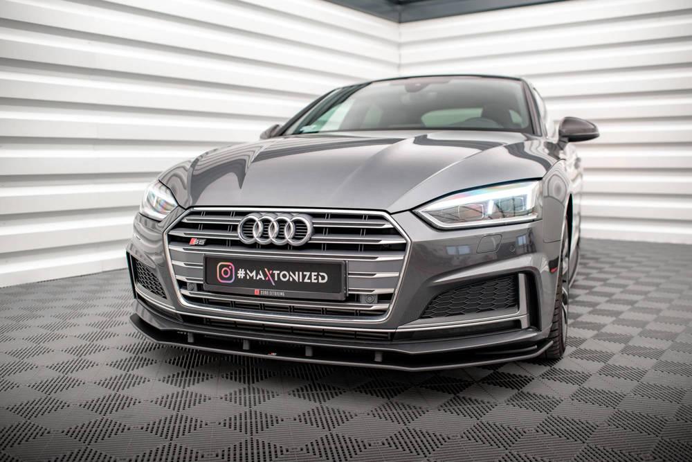 Front Lippe / Front Splitter / Frontansatz Street Pro für Audi A5 S-Line / S5 Coupe / Sportback F5 von Maxton Design