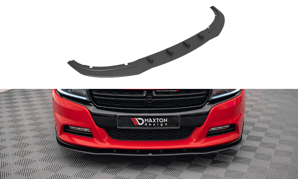 Front Splitter / Cup Schwert / Frontansatz Street Pro für Dodge Charger RT MK7 Facelift von Maxton Design