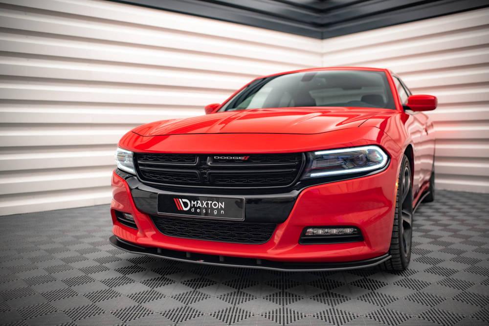 Front Splitter / Cup Schwert / Frontansatz Street Pro für Dodge Charger RT MK7 Facelift von Maxton Design