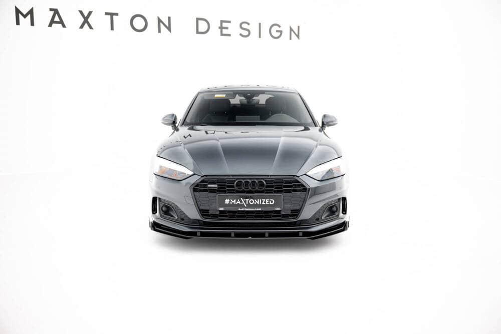 Front Lippe / Front Splitter / Frontansatz Street Pro mit Flaps für Audi A5 F5 Facelift von Maxton Design