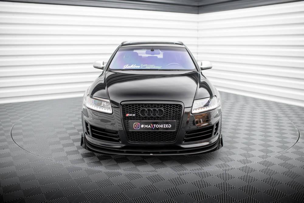 Front Lippe / Front Splitter / Frontansatz Street Pro mit Flaps für Audi RS6 4F von Maxton Design