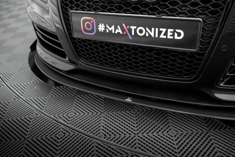 Front Lippe / Front Splitter / Frontansatz Street Pro mit Flaps für Audi RS6 4F von Maxton Design