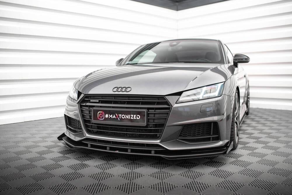 Front Lippe / Front Splitter / Frontansatz Street Pro mit Flaps für Audi TT S-Line / TTS 8S von Maxton Design