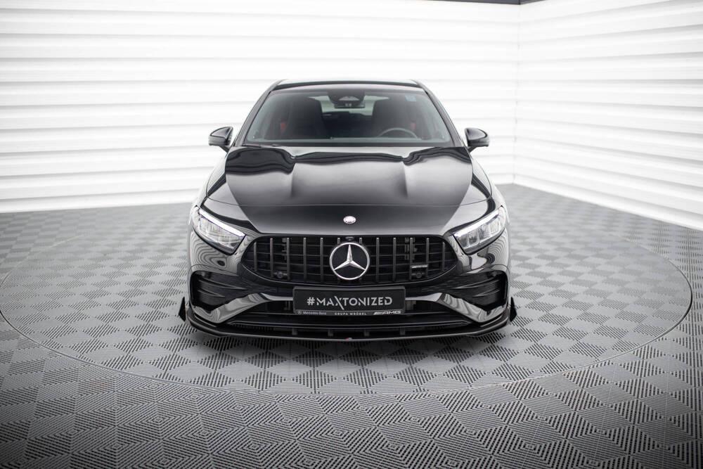 Front Lippe / Front Splitter / Frontansatz Street Pro mit Flaps für Mercedes-Benz A35 AMG W177 Facelift von Maxton Design