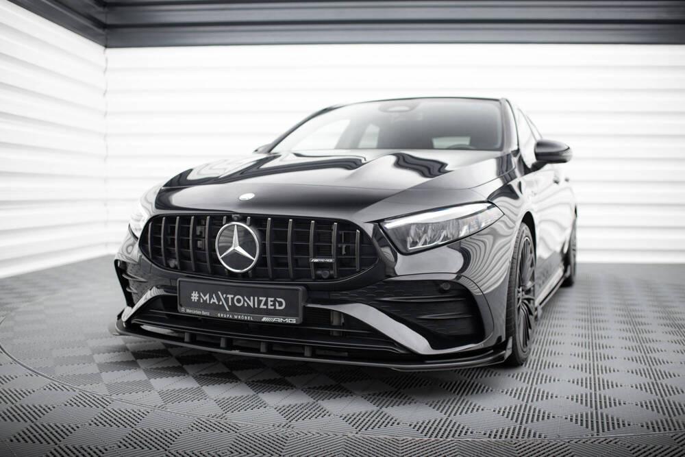 Front Lippe / Front Splitter / Frontansatz Street Pro mit Flaps für Mercedes-Benz A35 AMG W177 Facelift von Maxton Design