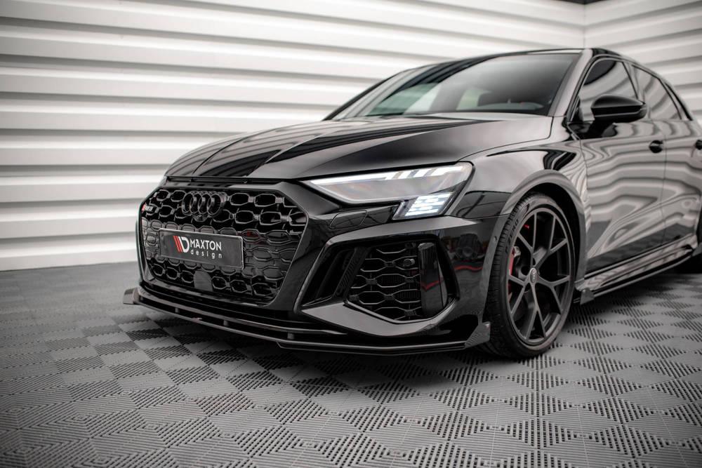 Street Pro Front Splitter V.1 + Flaps für Audi RS3 Sportback 8Y von Maxton Design