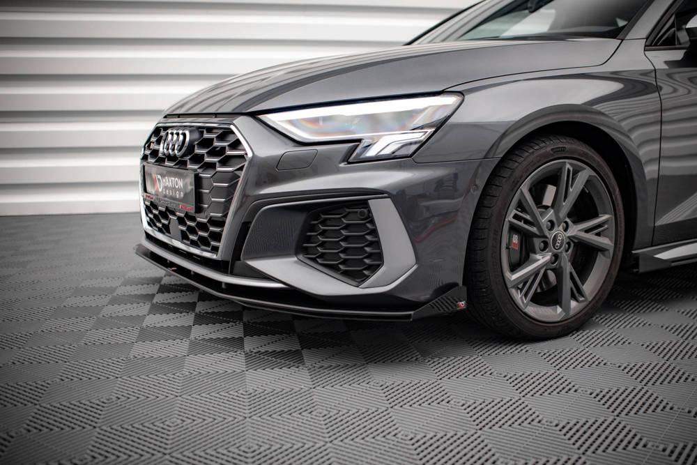 Front Splitter / Cup Schwert / Frontansatz Street Pro Splitter + Flaps V.1 Audi S3 8Y von Maxton Design