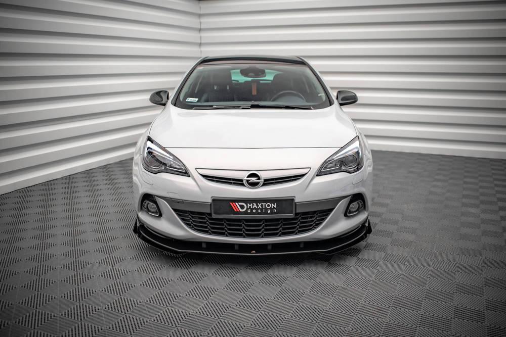 Front Splitter / Cup Schwert / Frontansatz Street Pro mit Flaps für Opel Astra J GTC OPC-Line von Maxton Design