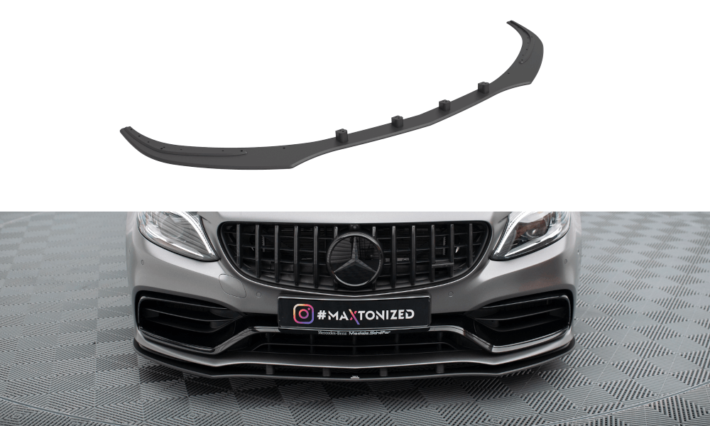 Front Lippe / Front Splitter / Frontansatz Street Pro für Mercedes AMG C63 Limousine / Kombi W205 Facelift von Maxton Design