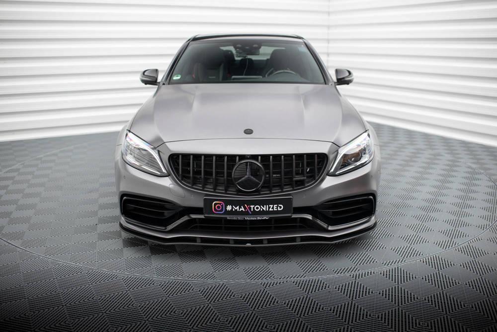 Front Lippe / Front Splitter / Frontansatz Street Pro für Mercedes AMG C63 Limousine / Kombi W205 Facelift von Maxton Design