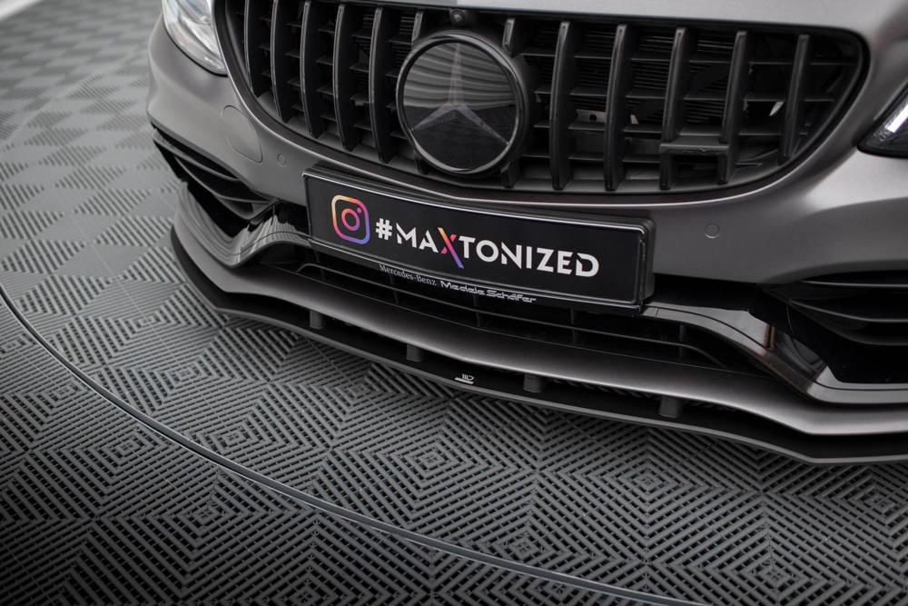 Front Lippe / Front Splitter / Frontansatz Street Pro für Mercedes AMG C63 Limousine / Kombi W205 Facelift von Maxton Design