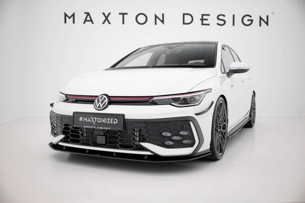 Front Lippe / Front Splitter / Frontansatz Street Pro für VW Golf 8 GTI / GTE Facelift von Maxton Design