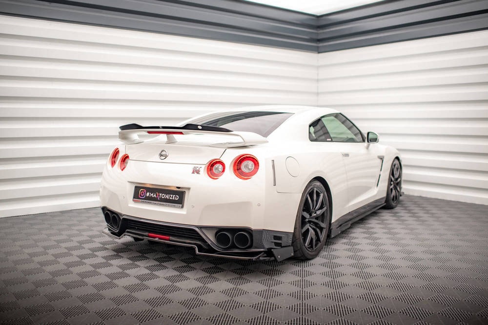 Zentraler Hinterer Splitter mit Flaps für Nissan GTR R35 Facelift von Maxton Design