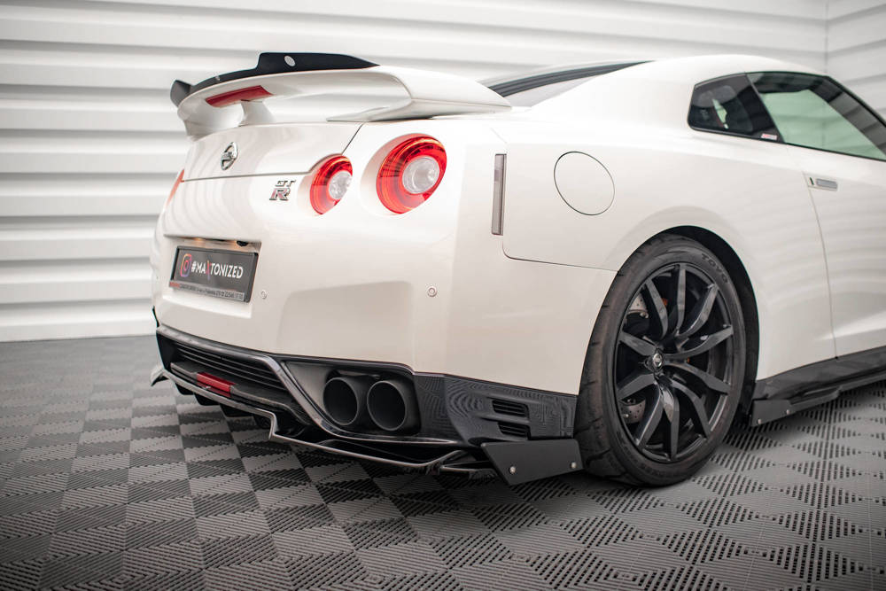 Zentraler Hinterer Splitter mit Flaps für Nissan GTR R35 Facelift von Maxton Design