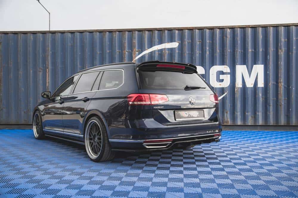 Zentraler hinterer Splitter mit Vertikalen Flaps für VW Passat B8 von Maxton Design