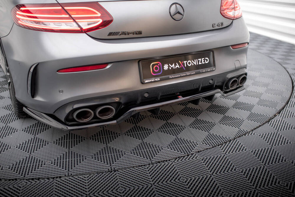 Zentraler Hinterer Splitter für Mercedes-Benz C43 AMG Coupe C205 Facelift von Maxton Design