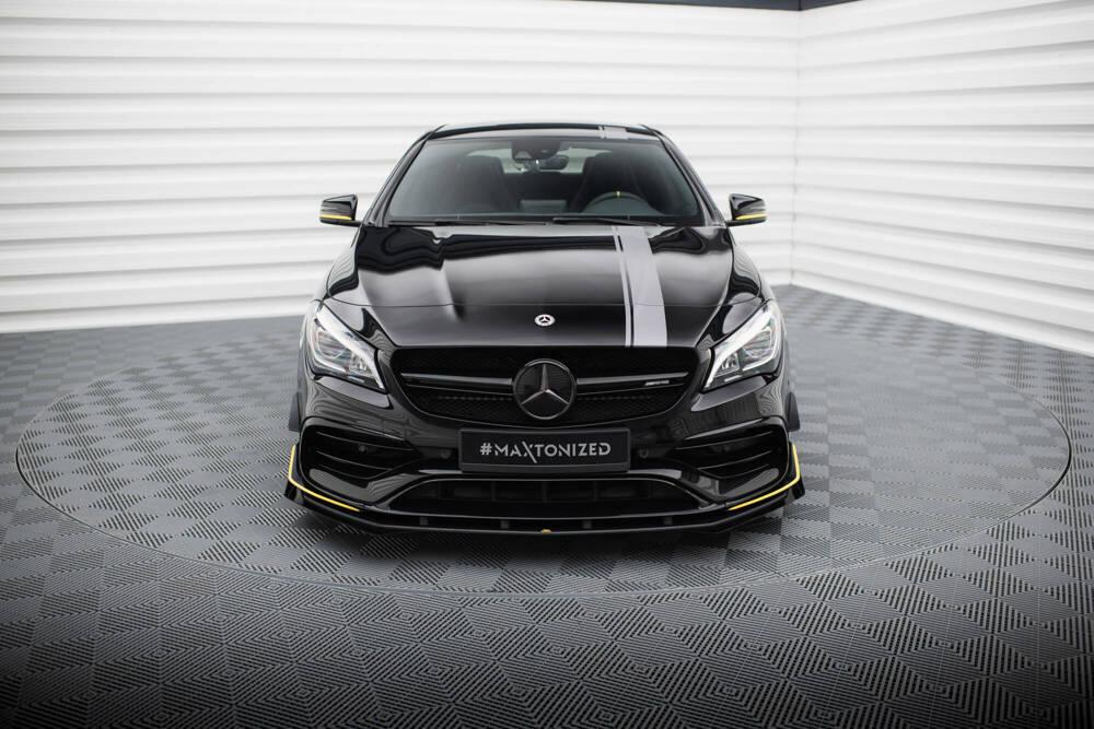 Front Lippe / Front Splitter / Frontansatz Street Pro mit Flaps für Mercedes-Benz CLA 45AMG Aero C117 Facelift von Maxton Design