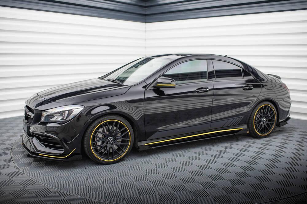 Seitenschweller Erweiterung Street Pro mit Flaps für Mercedes-Benz CLA 45AMG Aero C117 Facelift von Maxton Design