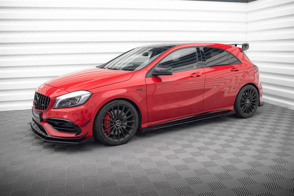 Seitenschweller Erweiterung Street Pro mit Flaps für Mercedes-Benz A45 AMG W176 von Maxton Design